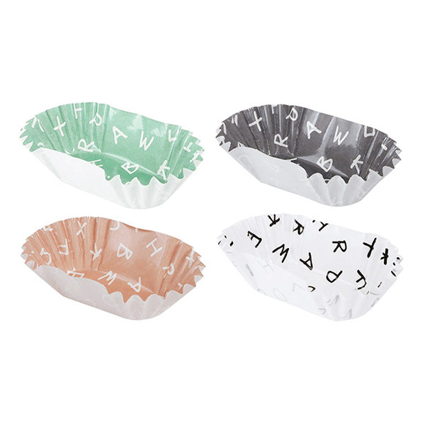 【まとめ買い】お弁当カップ 徳用おかずカップ英字柄小判 40枚 0490/343431