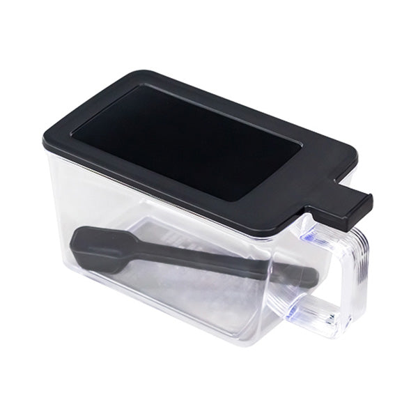 【まとめ買い】調味料入れ スマートポット スプーン付 ブラック 620ml 0775/347019